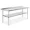 GRIDMANN Stainless Steel Kitchen Prep Table with Backsplash & Under Shelf, NSF Commercial Work Table for Restaurant and Home